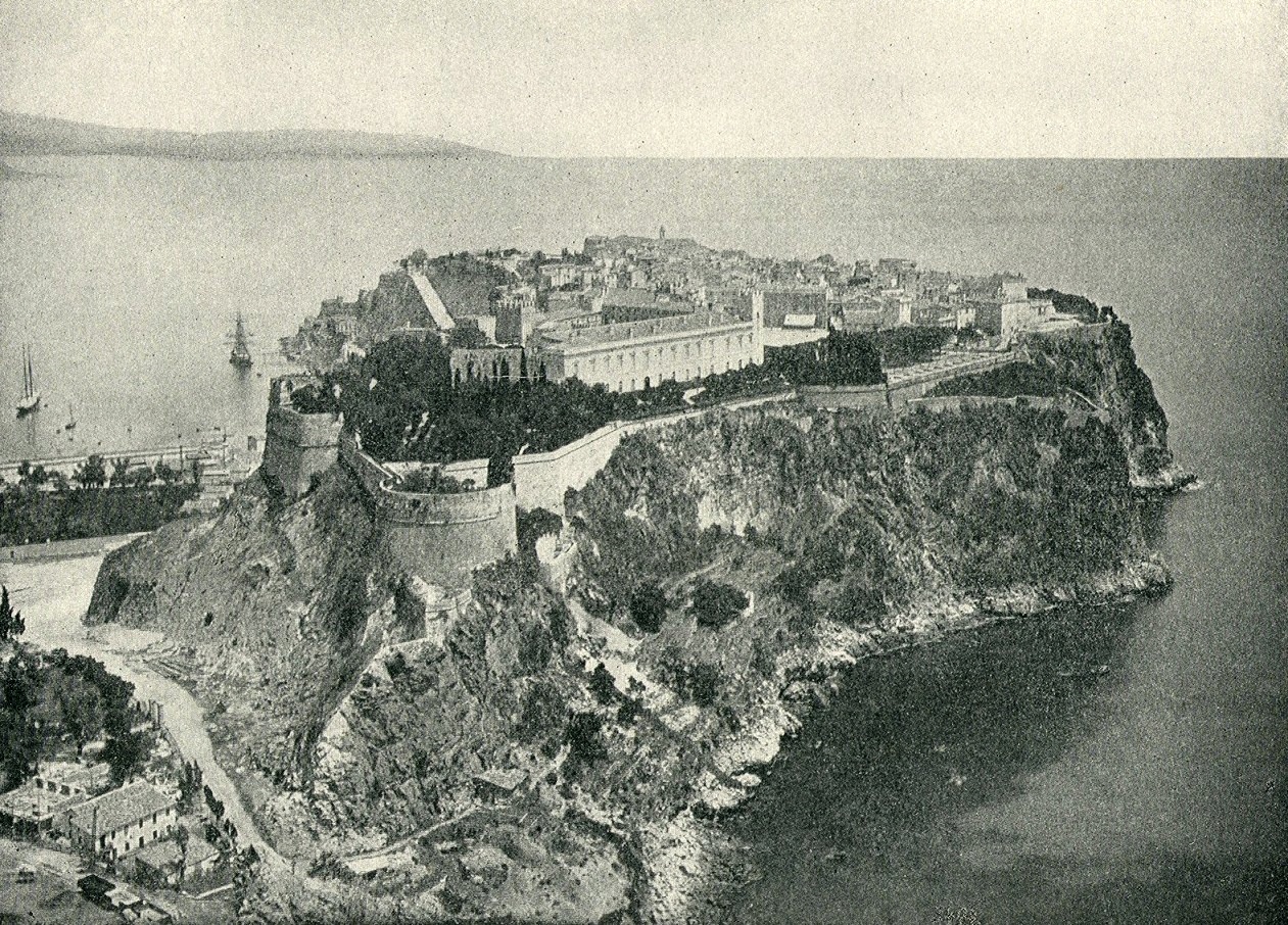 La route de la Turbie et vue sur la Condamine, vers 1890.